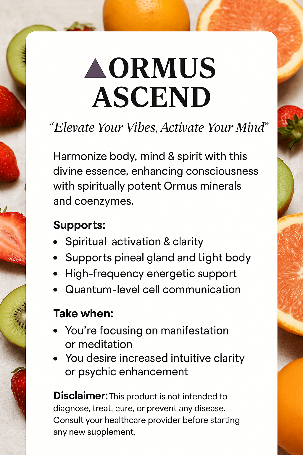 Ormus Ascend – Elevate from Within